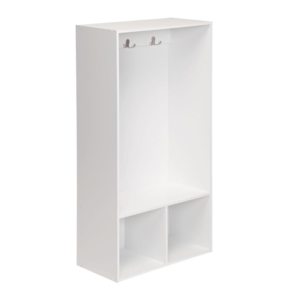 closetmaid kidspace white stackable angled bin