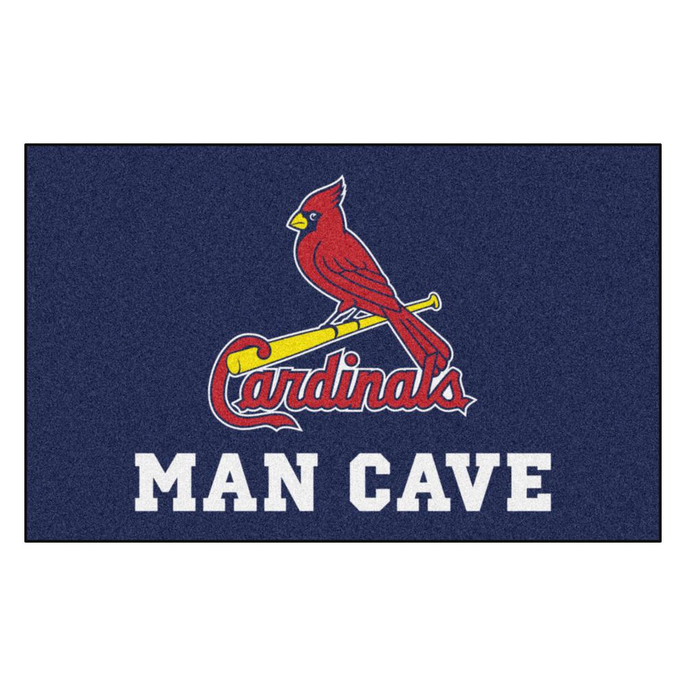 Fanmats Mlb St Louis Cardinals Man Cave Ultimat 5 Ft X 8 Ft Indoor Area Rug