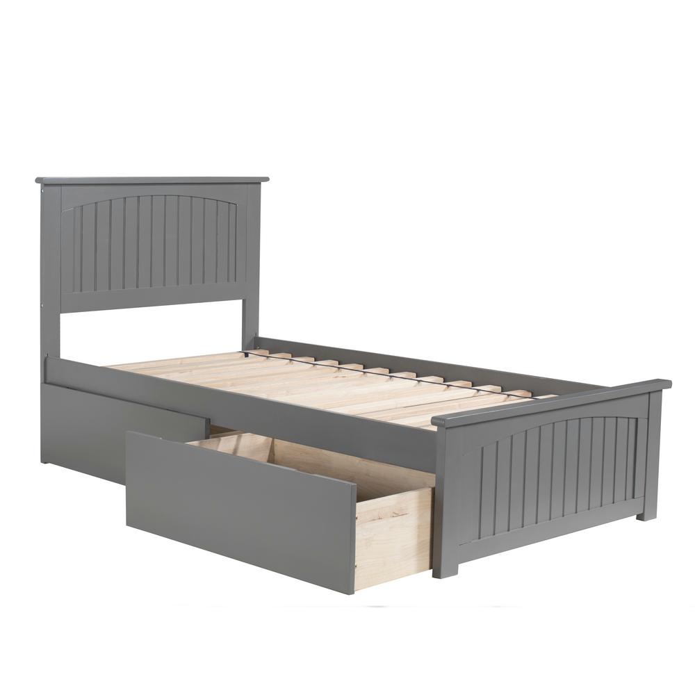 Atlantic Furniture Nantucket Twin Platform Bed with Matching Foot Board ...