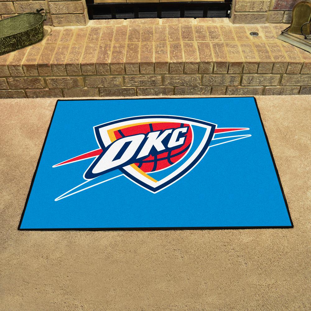 Fanmats Nba Oklahoma City Thunder Blue 2 Ft 9 In X 3 Ft 6 In