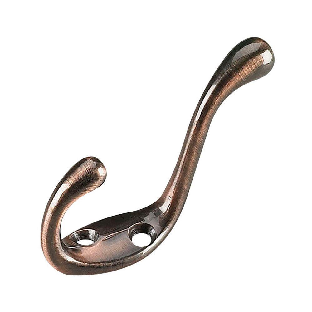 Onward 3-1/2 in. Antique Brushed Copper Heavy Duty Coat Hook-235ACBV ...