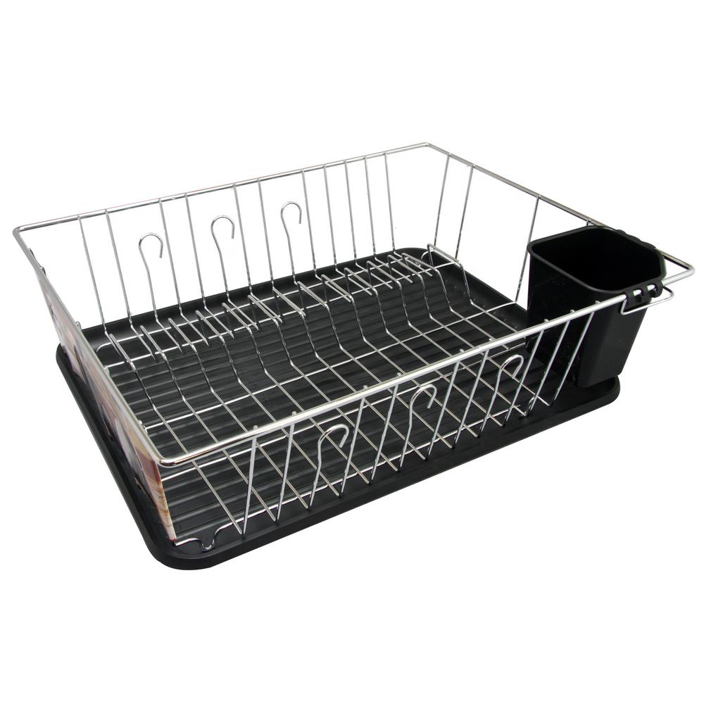 Better Chef Black Countertop Dish Rack 98589239m The Home Depot