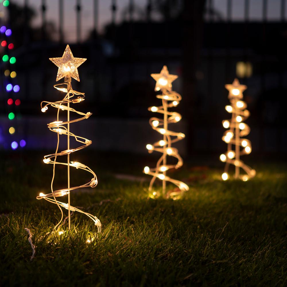 Alpine Corporation 18 In H Christmas Spiral Tree Decor With