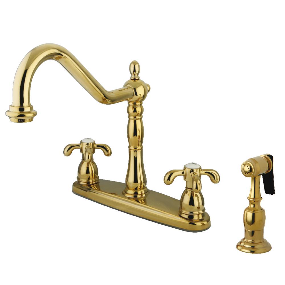 Kingston Brass French Country 2-Handle Standard Kitchen Faucet with ...