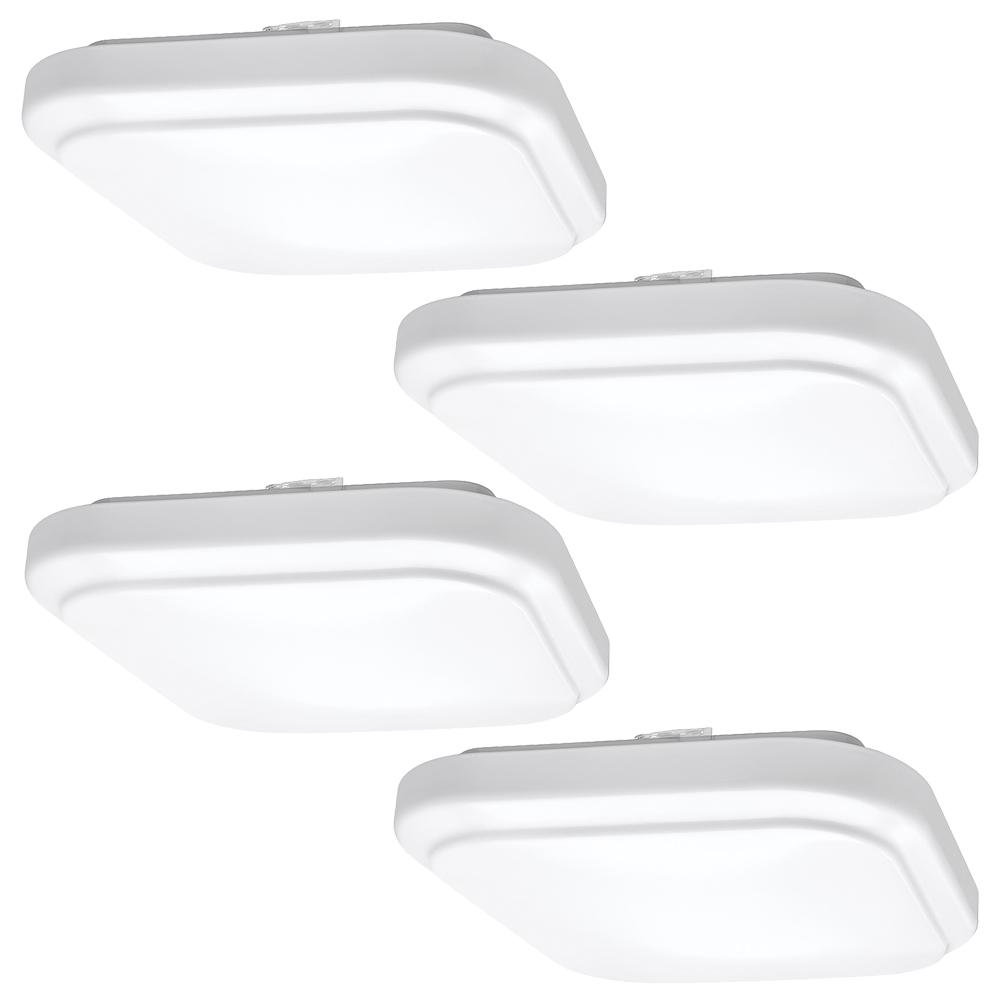 ETi 12 in. Square LED Flush Mount Ceiling Light Pantry Closet Light 990 Lumens 2700K Warm White Dimmable (4-Pack) was $265.2 now $65.97 (75.0% off)