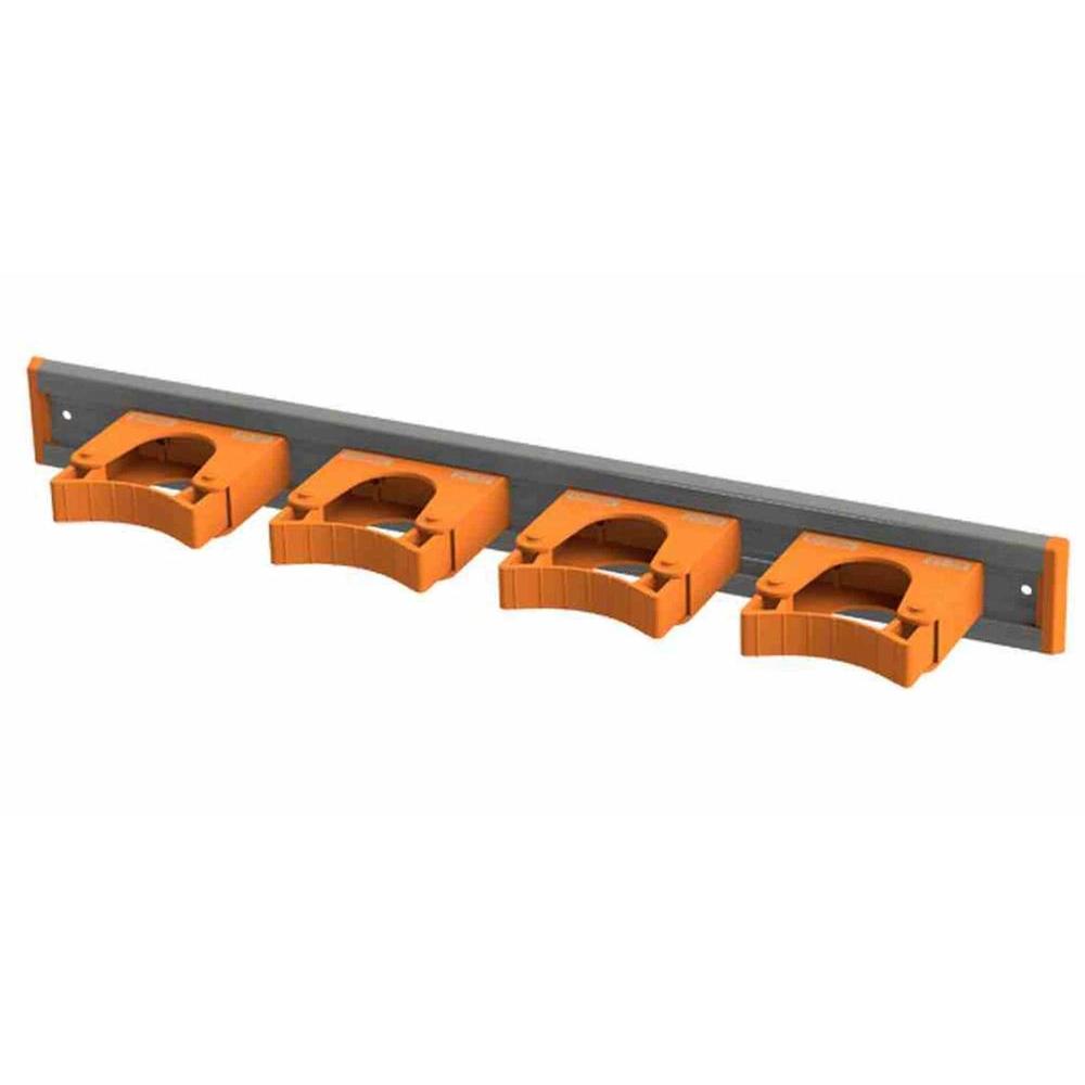 Toolflex 20 In Orange Garage Garden And Sports Tool Organizer With 4 Wall Mounted Adjustable Holders 473 5 0040 0 The Home Depot - Wall Mounted Tool Organizer Toolflex 20 In Orange Garage Garden And Sports Tool Organizer With 4 Wall Mounted Adjustable Holders 473 5 0040 0 The Home Depot - Wall Mounted Tool Organizer