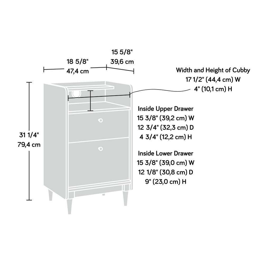 Sauder Harvey Park Grand Walnut Cabinet With File Drawer 420285