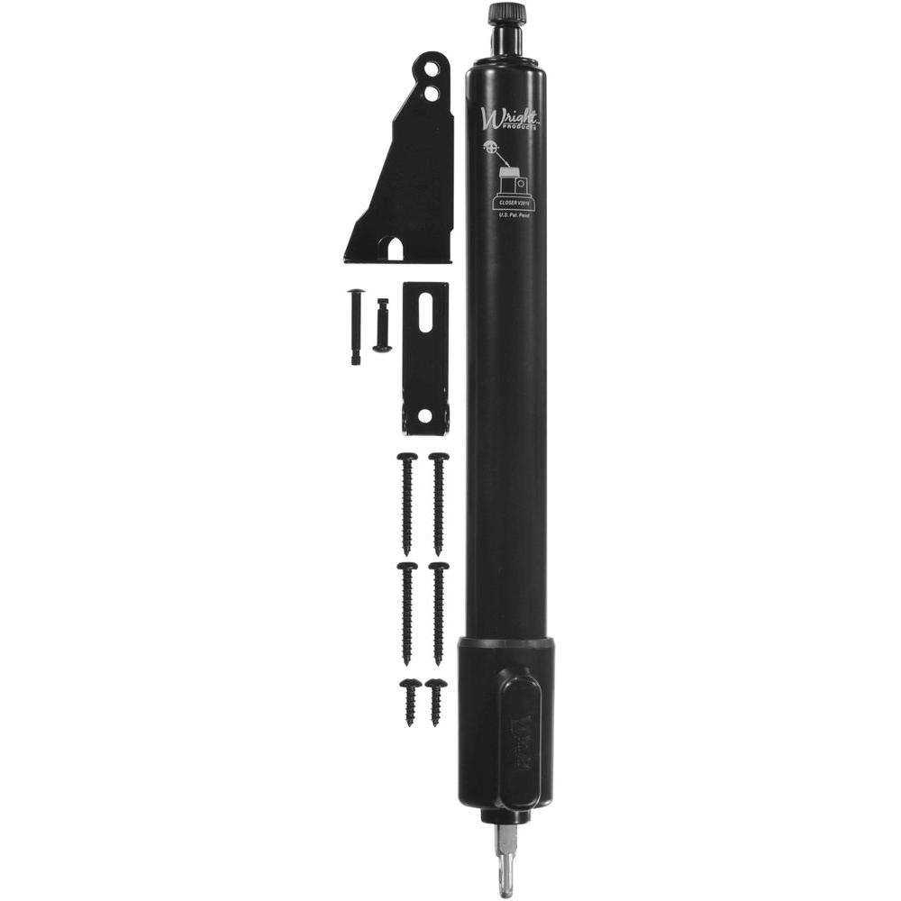 Wright Products Tap N Go Black Screen And Storm Door Closer