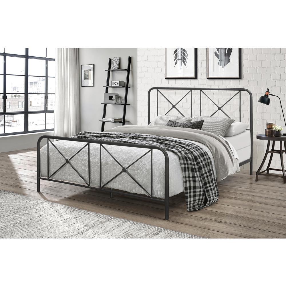 Hillsdale Furniture Williamsburg Black Full Double X Bed 2585 460 The Home Depot