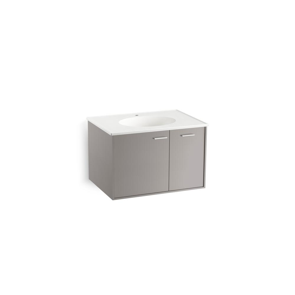 KOHLER Jute 30 in. W WallHung Vanity in Mohair GreyK99541R1WT