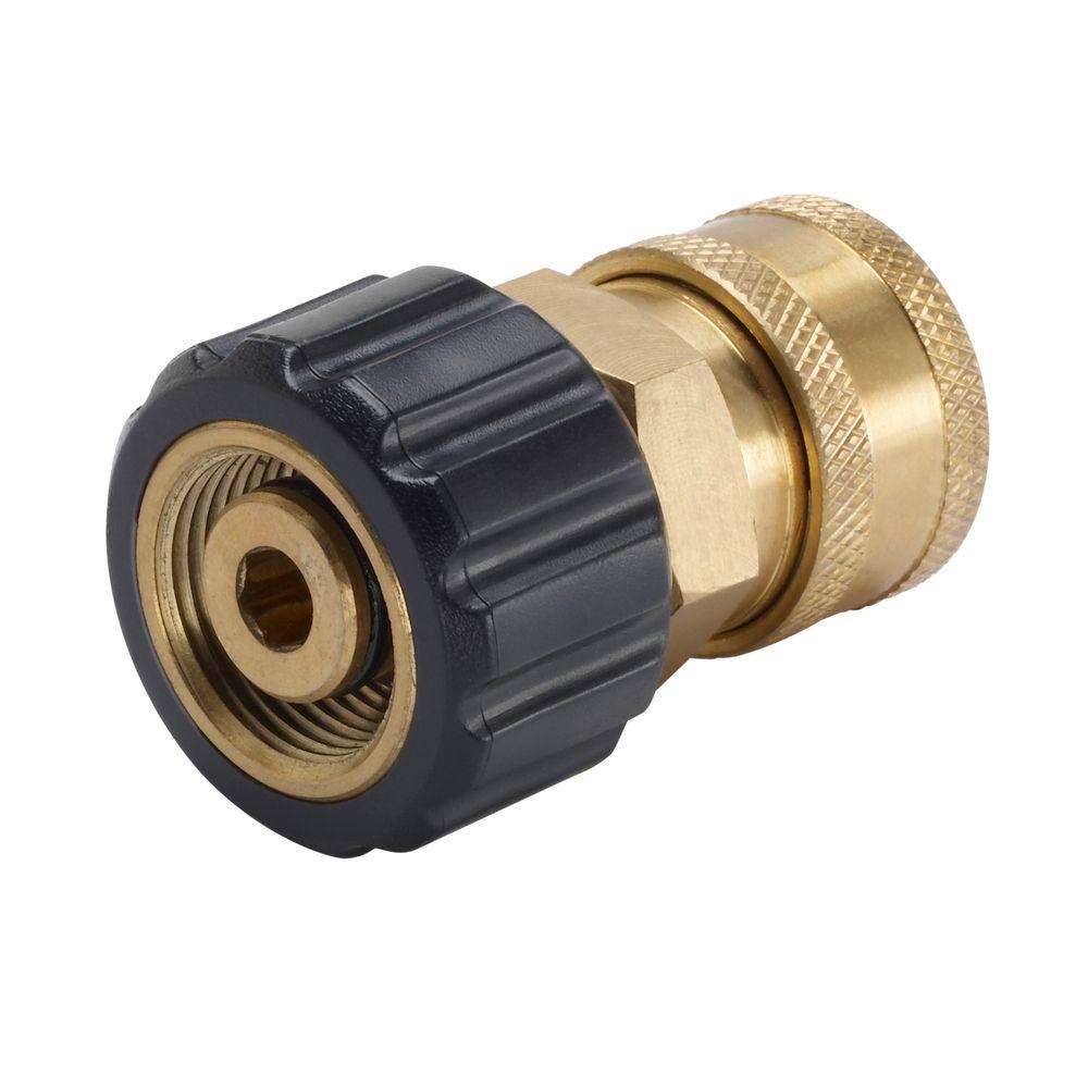 Pressure Washer Twist Type Quick Connector Coupler 22mm Female X 3/8" NPT Male