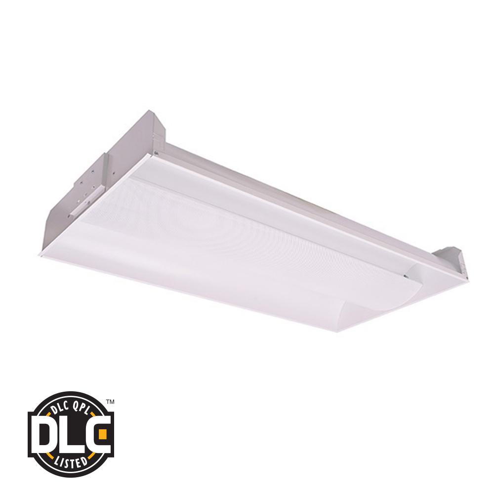 Commercial Electric 4 Ft Bright White Linear Led Direct Wire 2 Ft X 4 42 Watt White Metal Flushmount Integrated Led