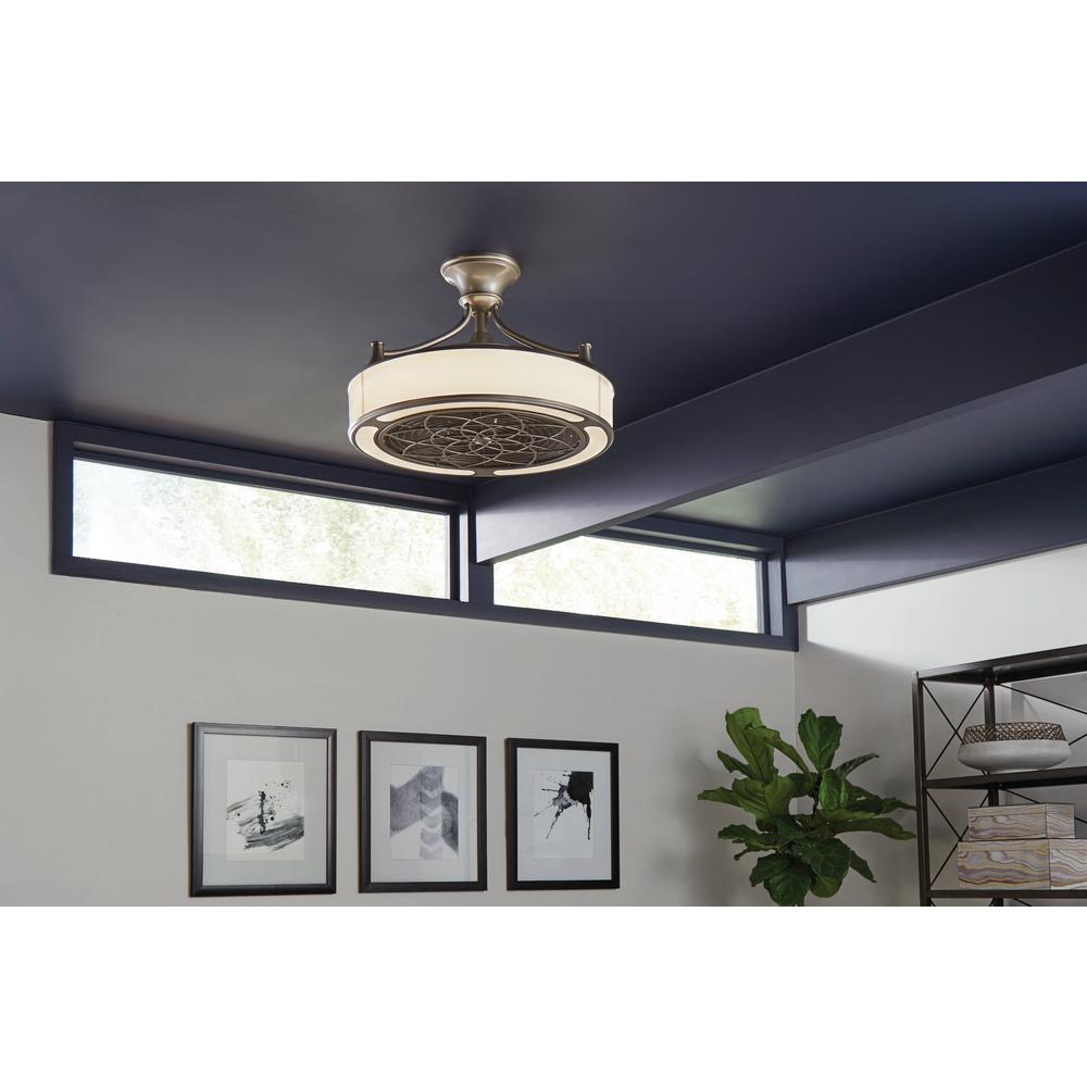 Stile Anderson 22 In Indoor Outdoor Brushed Nickel Ceiling Fan | Shelly ...