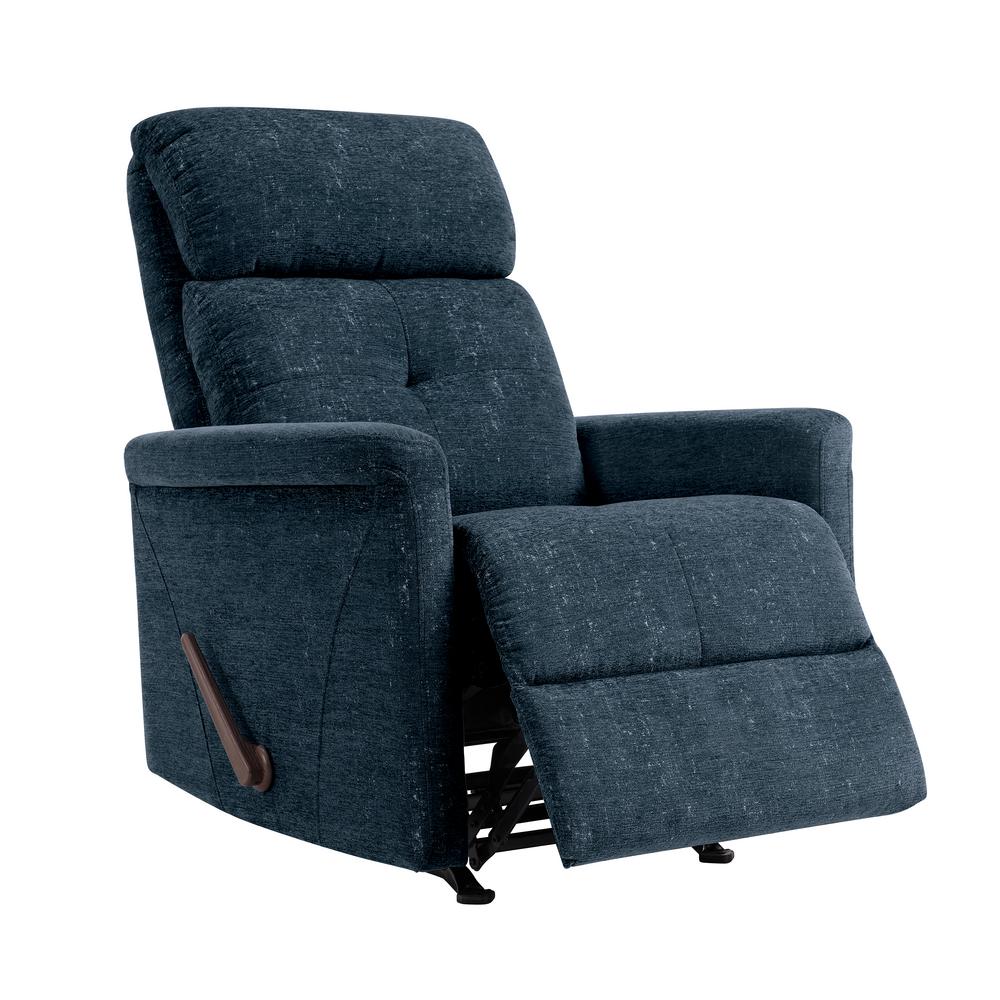 ProLounger Navy Blue Textured Chenille Rocker Recliner Chair A138291