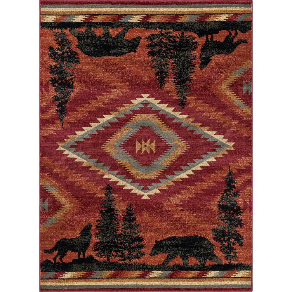 Home Decorators Collection Aztec Red 8 Ft X 10 Area Rug