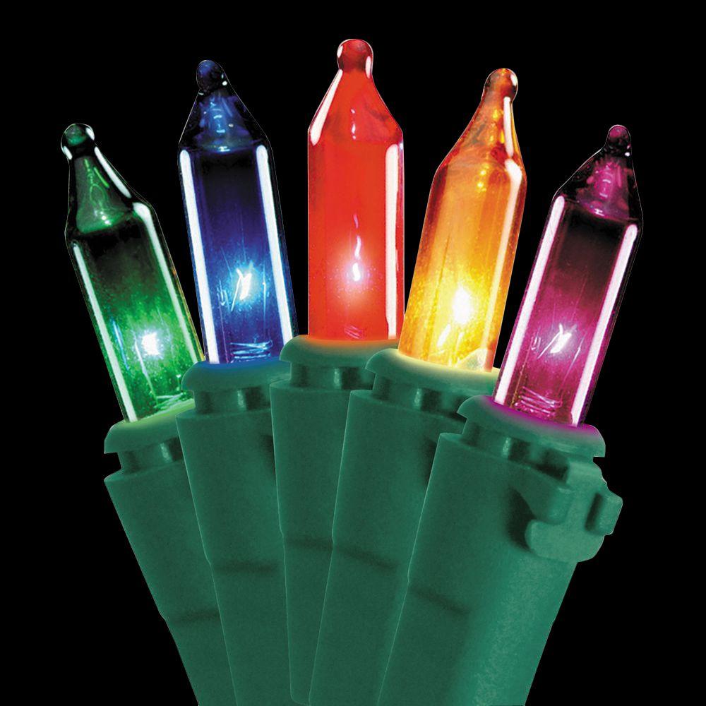 National Tree Company 50-Light Multi-color Bulb String Light Set-LS-810 ...