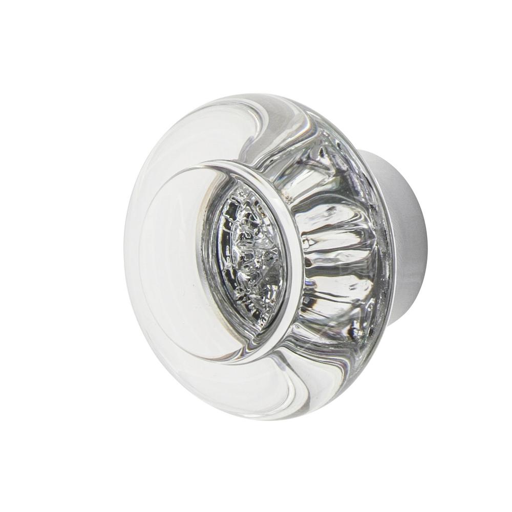 Glass Chrome Round Cabinet Knobs Cabinet Hardware The