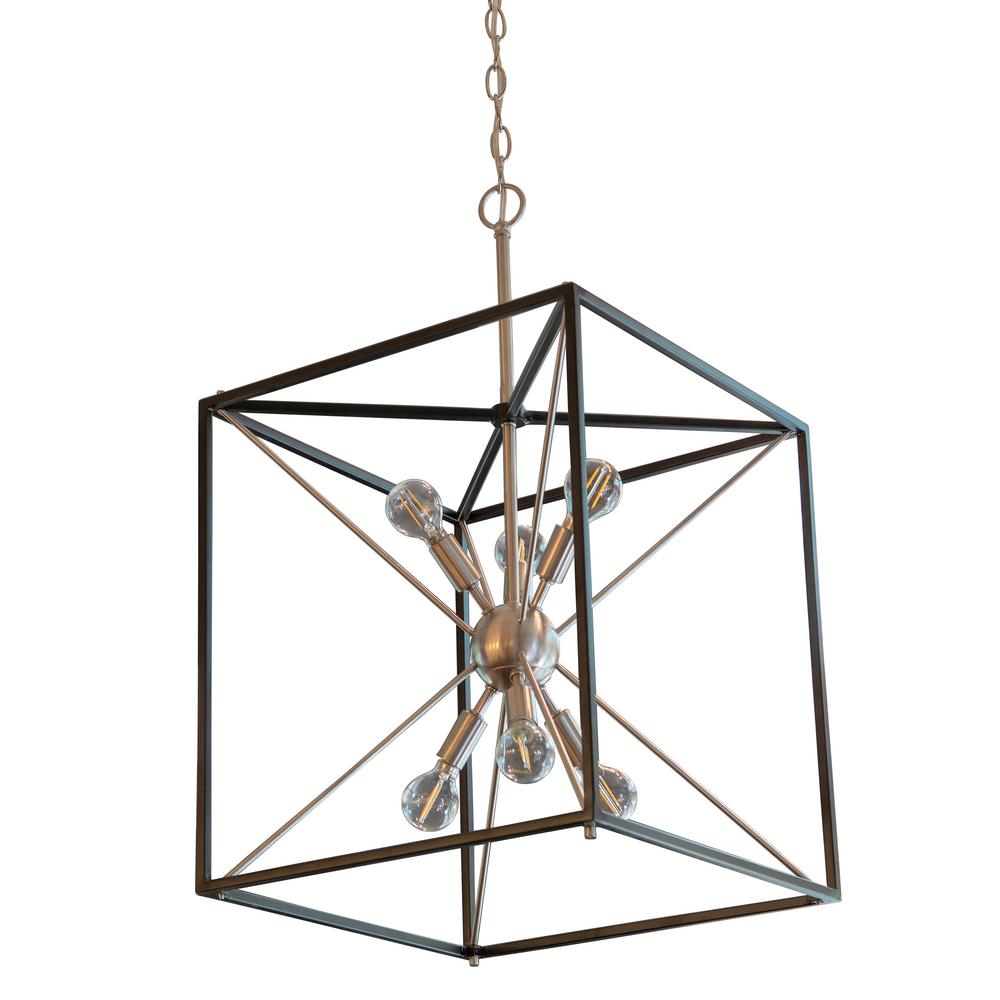 Decor Therapy Sadler 6 Light Stainless Steel Pendant Ch1885 The Decor Therapy Sadler 6 Light Stainless Steel Pendant
