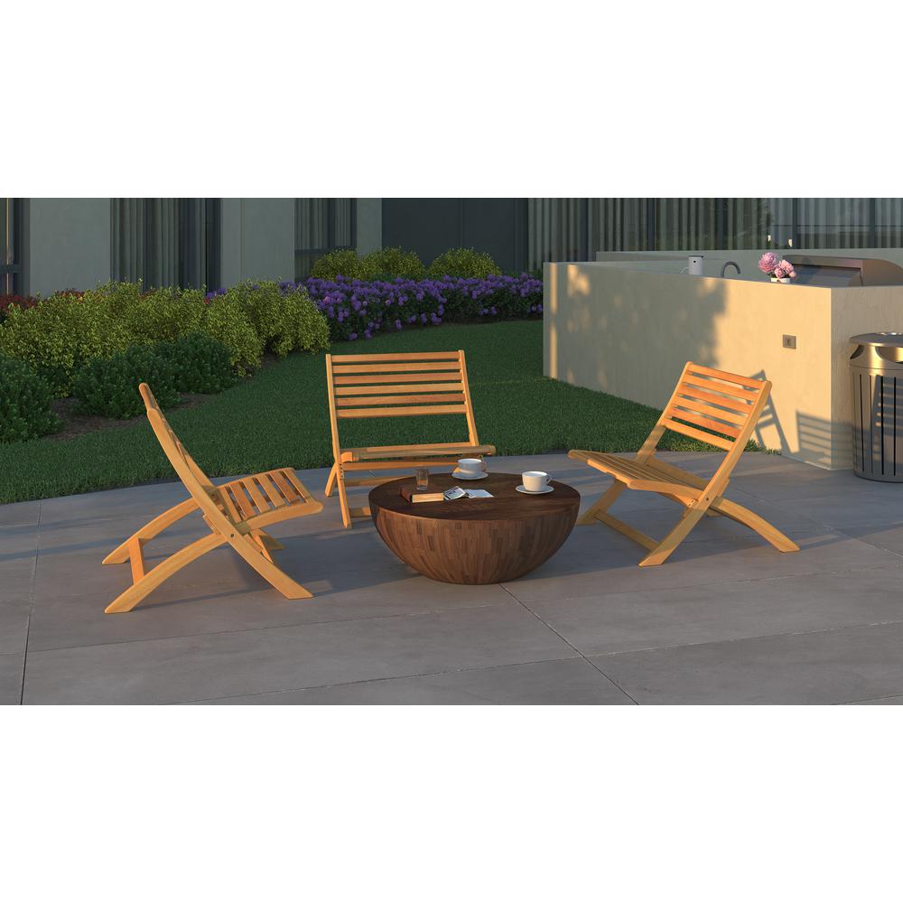 Patio Sense Verso Folding Wood Outdoor Lounge Chair 63443 The Home Depot
