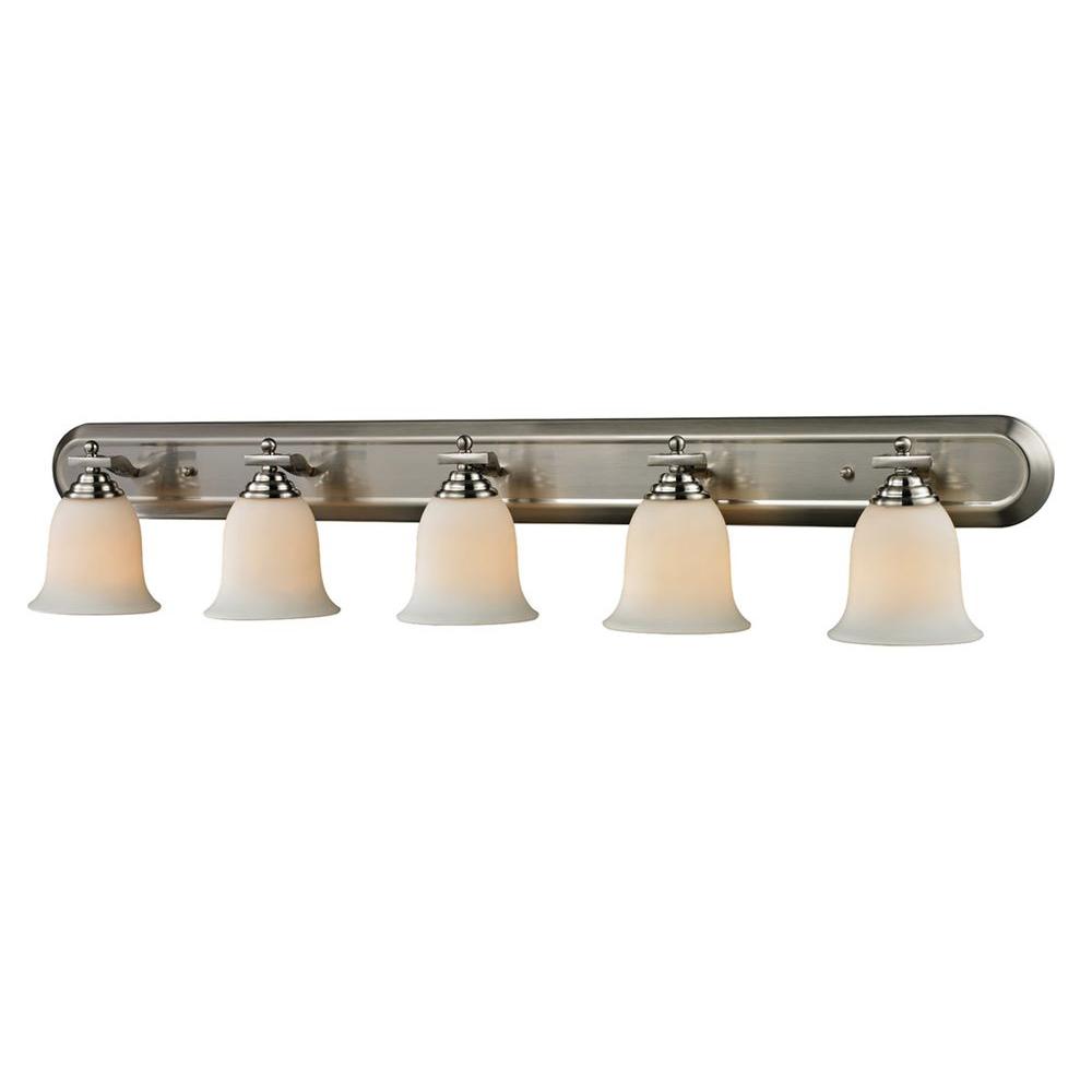 Filament Design Lawrence 5Light Brushed Nickel Incandescent Bath Vanity LightCLIJB7045VBN