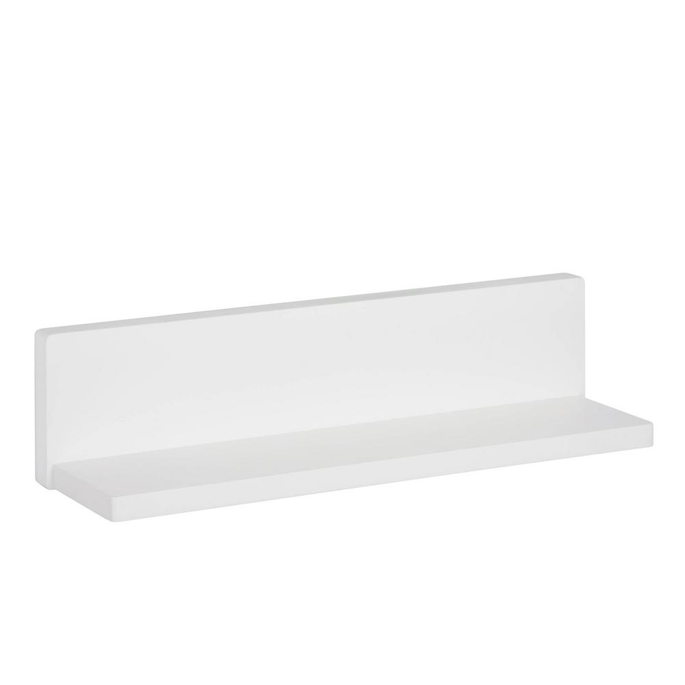 Honey Can Do 15 75 In X 3 94 In L Shape White Wall Shelf