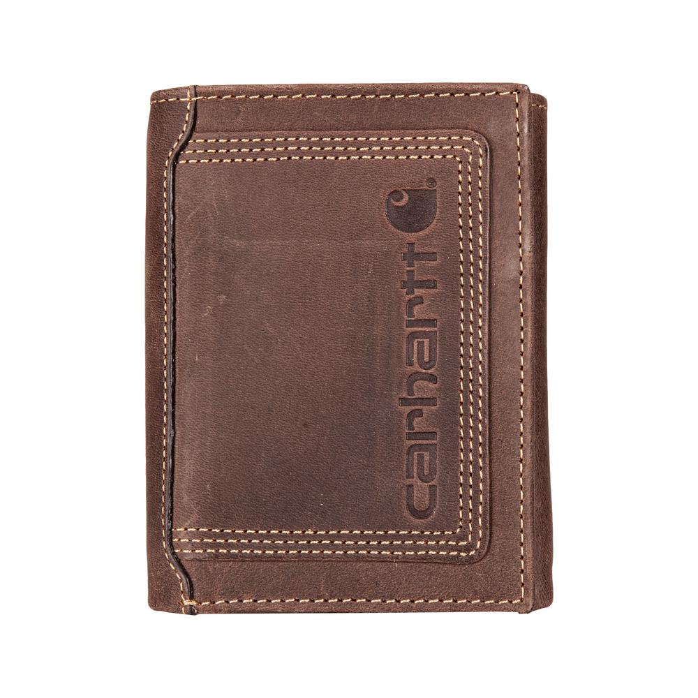 Carhartt Mens Leather Brown Detroit Trifold Wallet-CH-62244-200 - The ...