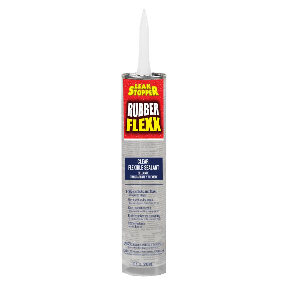 Leak Stopper Rubber Flexx 10 oz. Clear Flexible Roof Sealant-0309-GA Best Roof Sealant For Leaks Home Depot