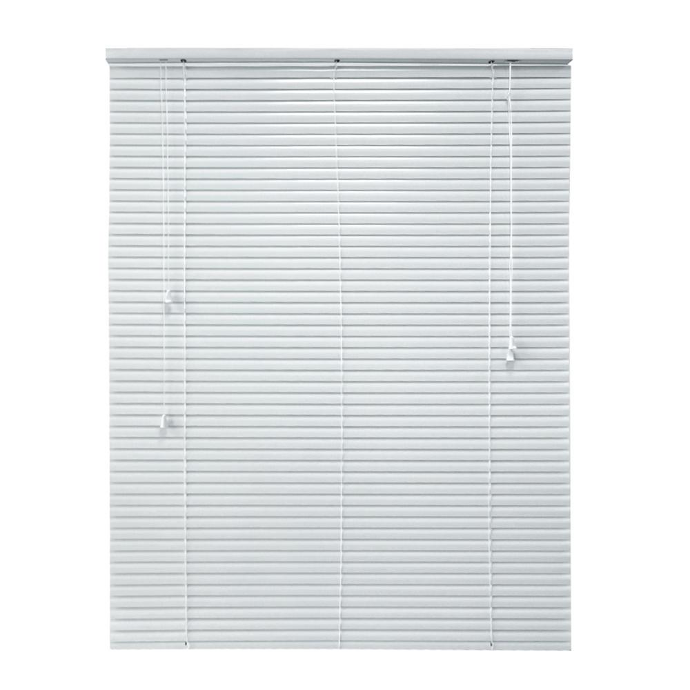 Hampton Bay White 1 in. Room Darkening Aluminum Mini Blind 34 in. W x
