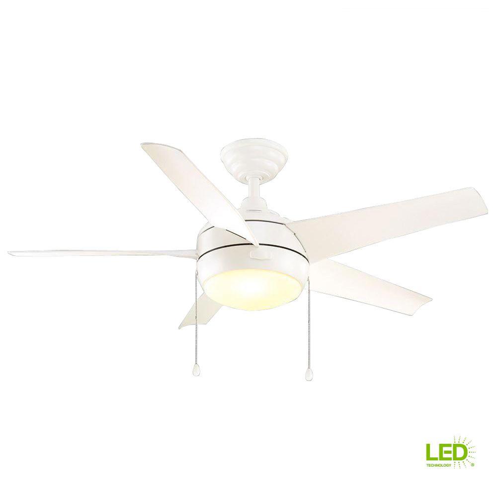 Home Decorators Collection Windward 44 In Led Indoor Matte White