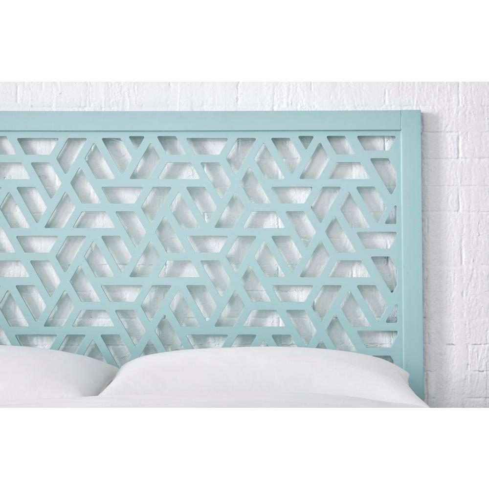 Casby Seafoam Wood Queen Cutout Headboard 62 99 In W X 55 12 In H