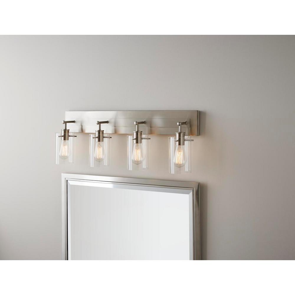Brushed Nickel Bathroom Vanity Light, Polished Nickel Bathroom Wall Light Fixtures
