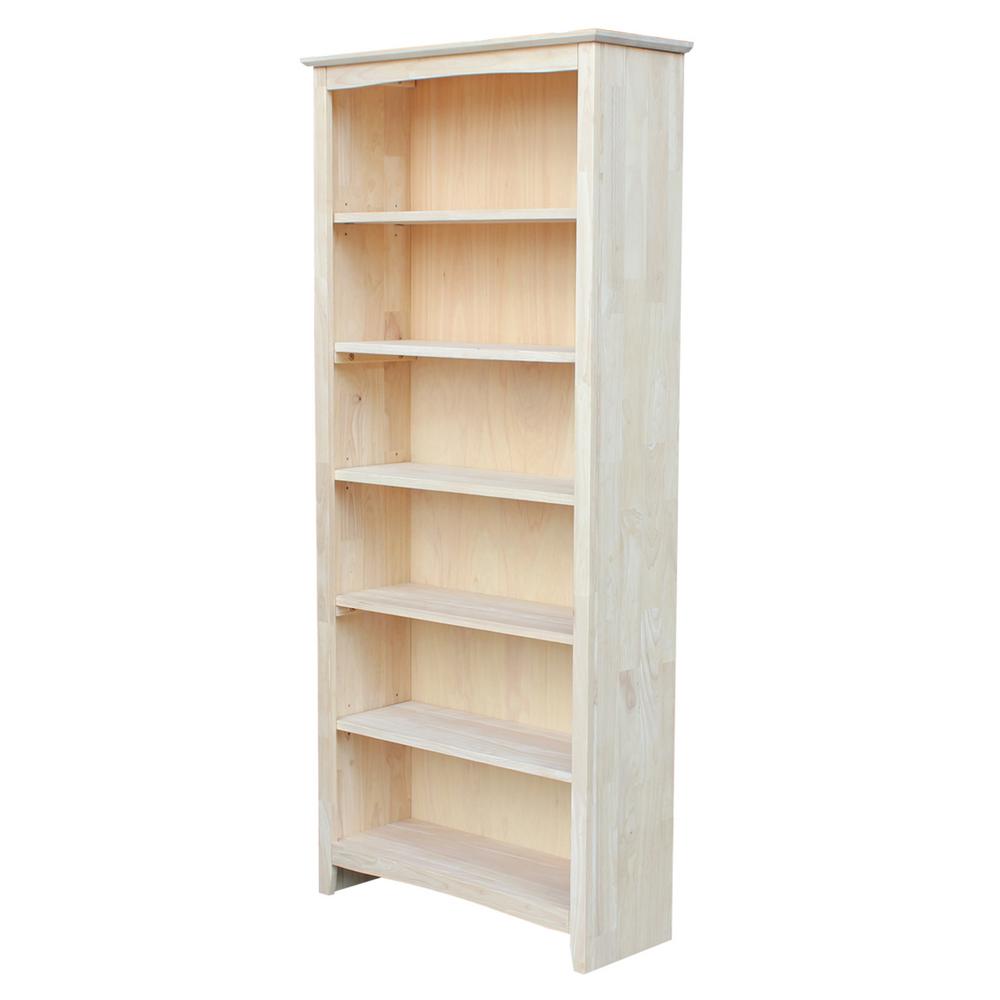 International Concepts The Home Depot Brooklyn 72 In H Ready To Finish Solid Wood Bookcase