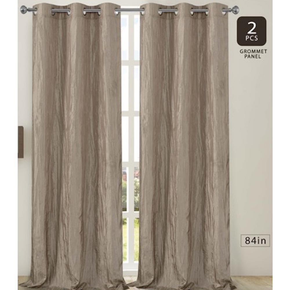 Dainty Home Jackson 38 In W X 84 L Crushed Silk Window Panel Crushed Silk Window Panel