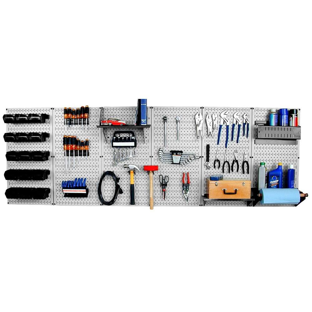Wall Control 32 inch x 96 inch Metal Pegboard Master Work Bench Tool Organizer... by Wall Control