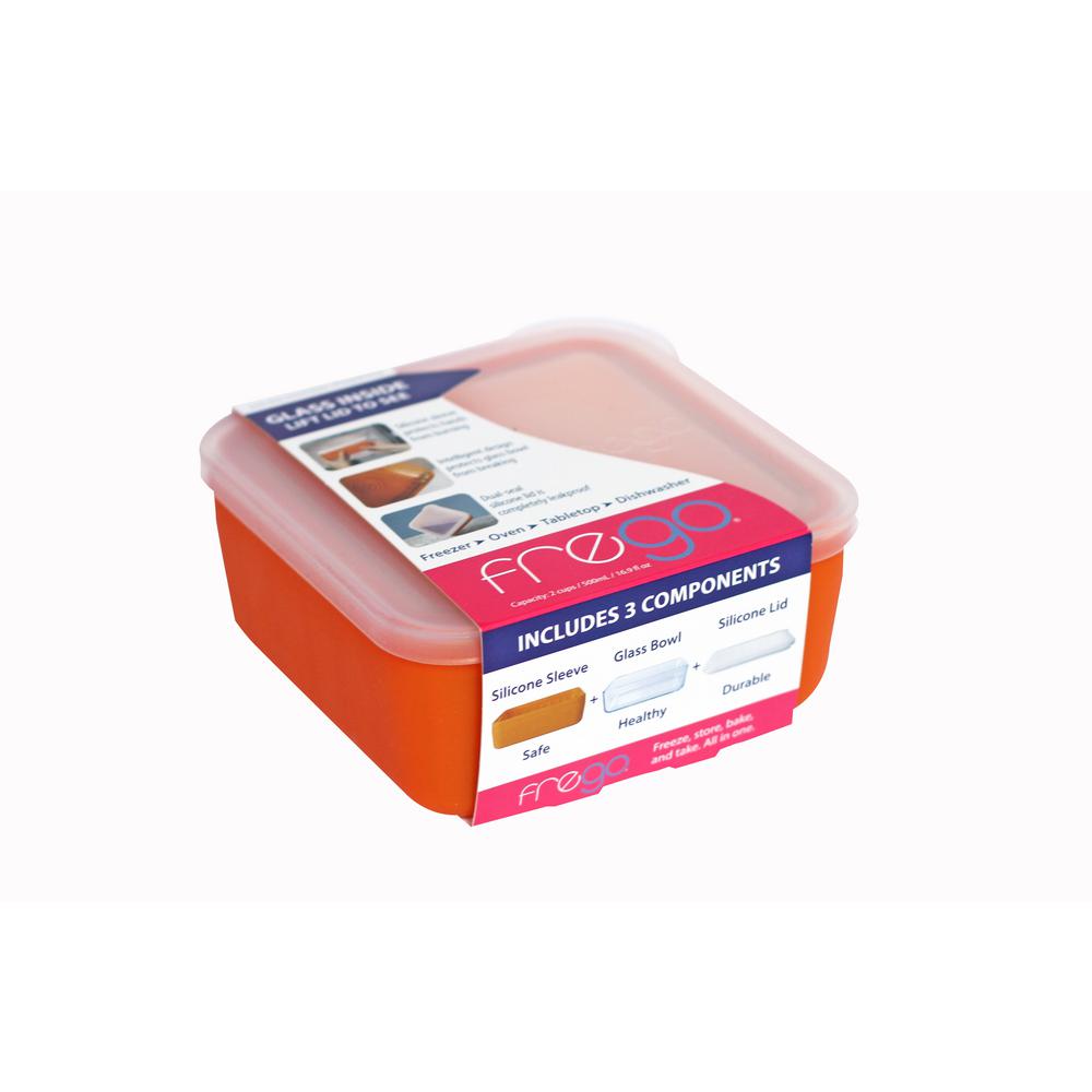 2 Cup Glass Food Storage Container With Lid