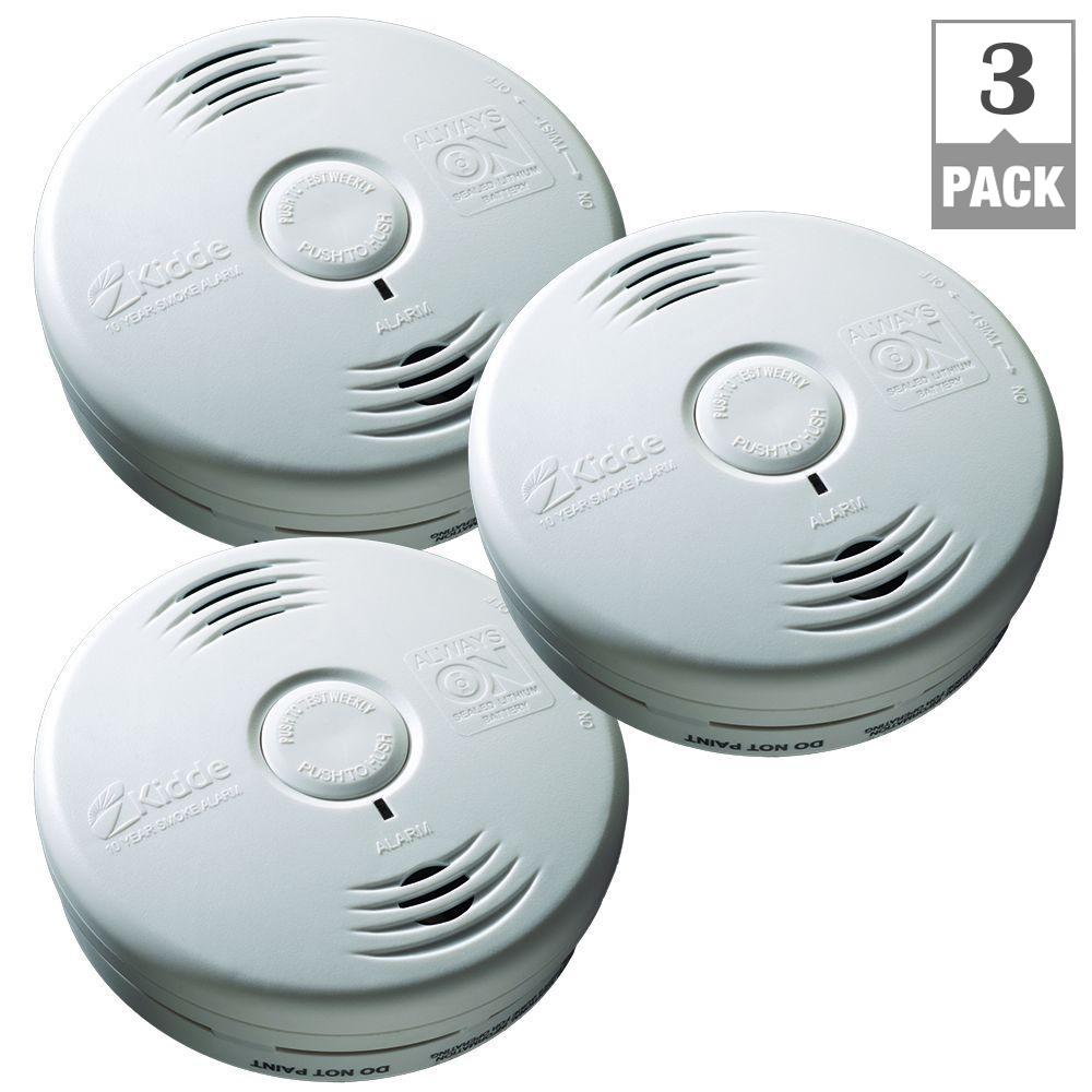 Kidde Worry Free Hardwired Inter-Connectable 120-Volt Smoke Alarm With ...