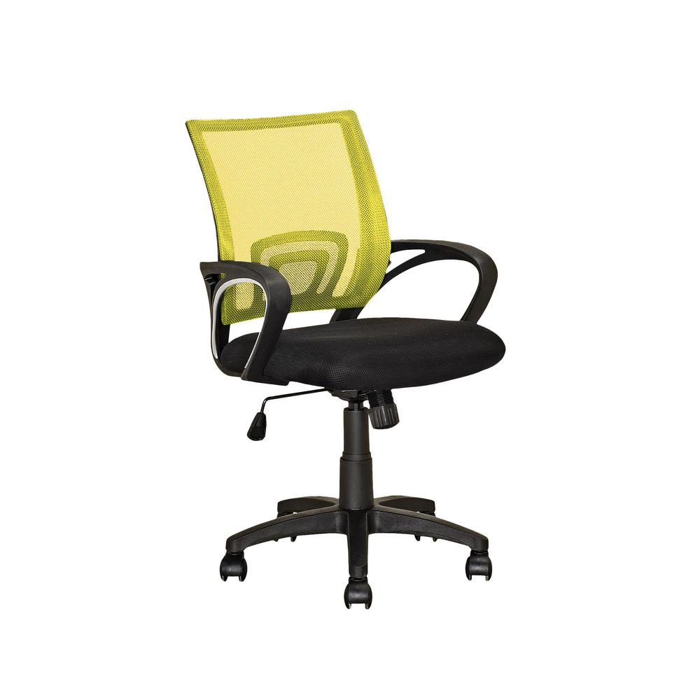 Corliving Workspace Black And Yellow Mesh Back Office Chair