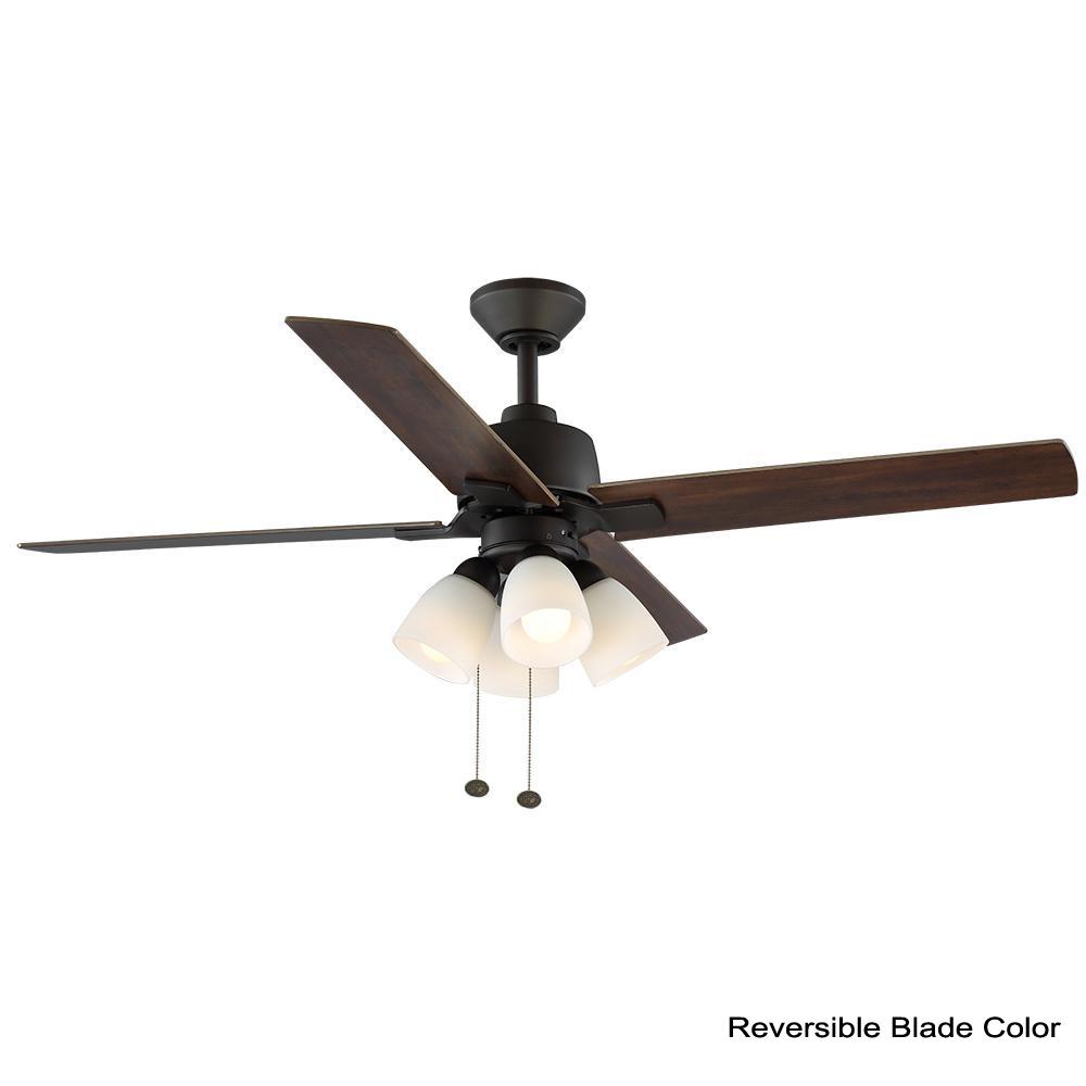 Hampton Bay Malone 54 In Led Oil Rubbed Bronze Ceiling Fan With
