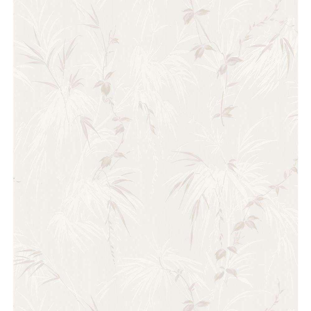 Brewster Bath Bath Bath III White Fern Wallpaper Sample14963832SAM