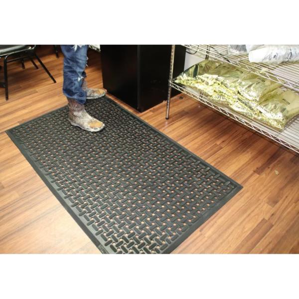 Black Anti-Fatigue Floor Mat 36"*60" Indoor Commercial Industrial Heavy Duty Use 