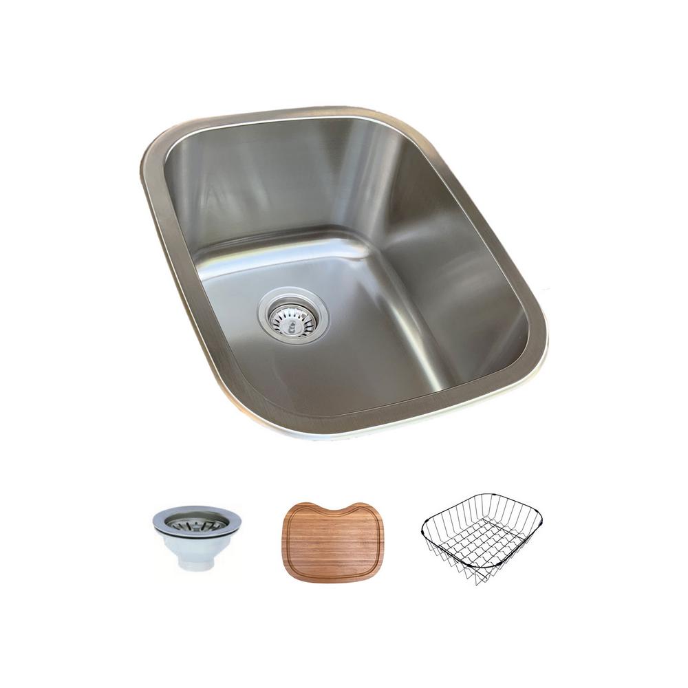 UKINOX Stainless Steel 16 in. Single Bowl Undermount / Dropin Bar Sink