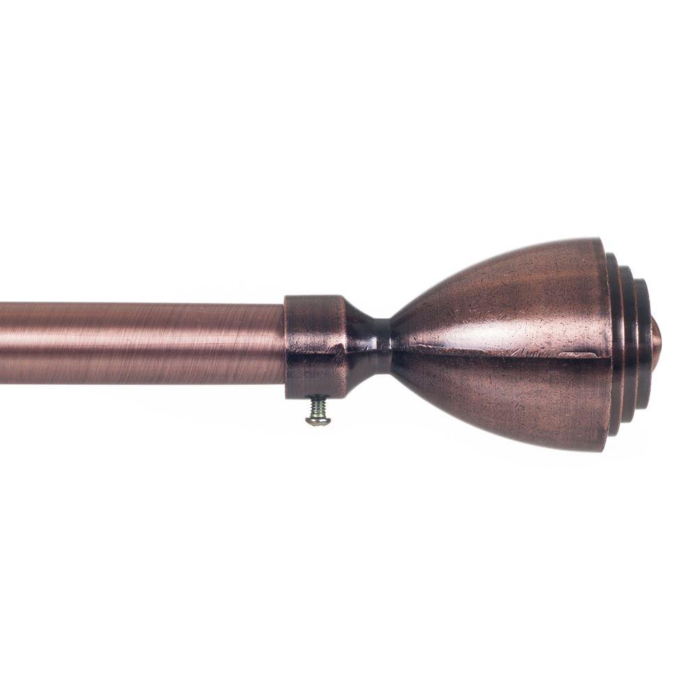 Lavish Home 48 in. 86 in. Telescoping 3/4 in. Curtain Rod in Antique