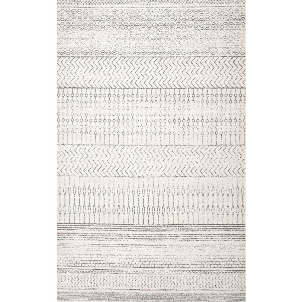 Nuloom Nova Stripes Grey 8 Ft X 10 Area Rug Rzbd65b 8010 The Nuloom Nova Stripes Grey 8 Ft X 10 Area Rug