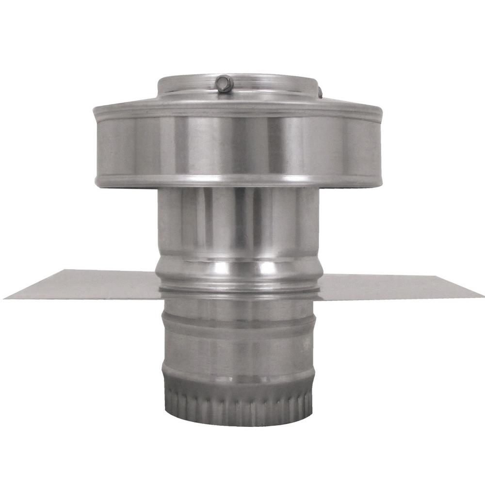 Active Ventilation 3 in. Dia Aluminium Round Back Ducted Vent Cap with