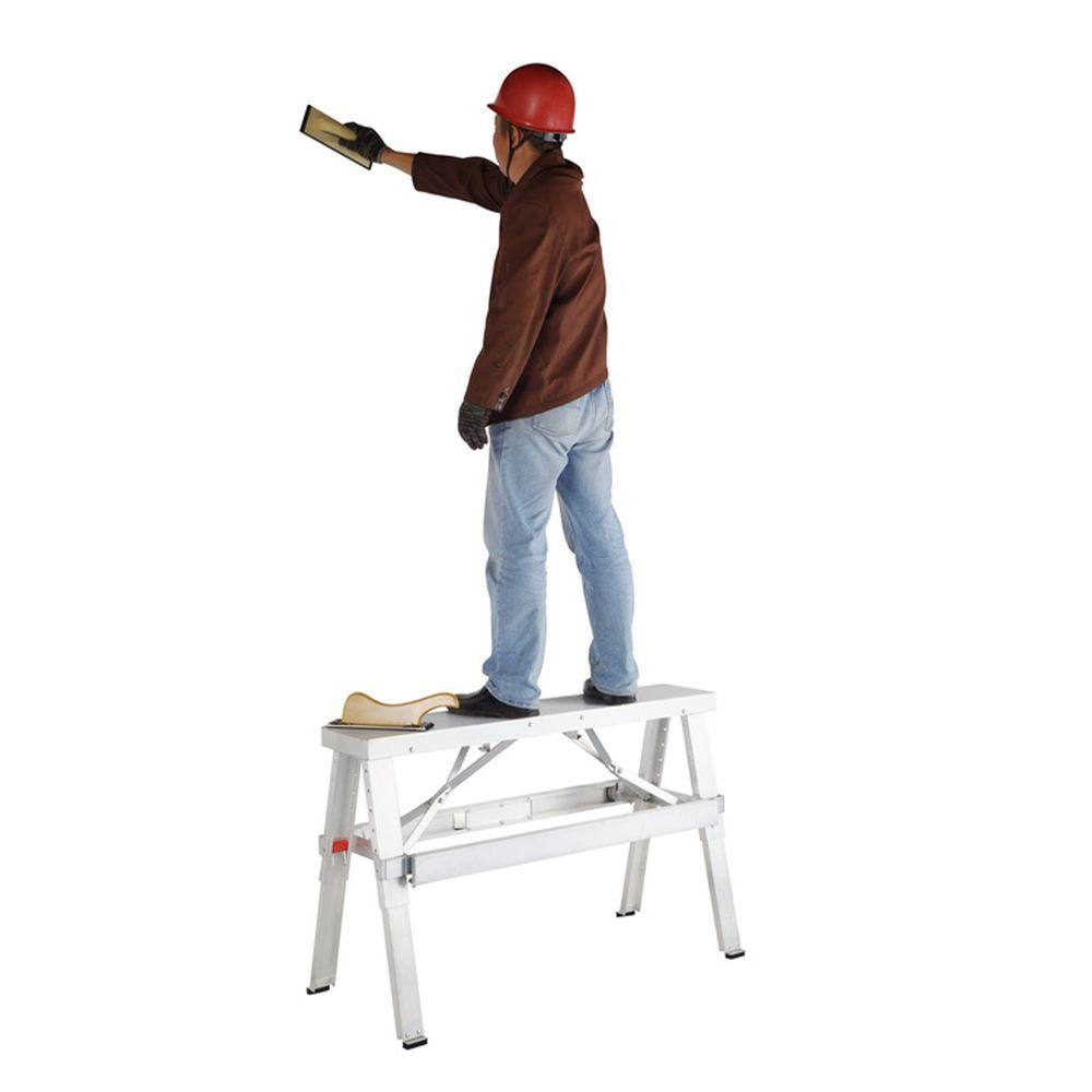 Pentagon Tool 4 Ft Adjustable Height Drywall Bench Hwd630497