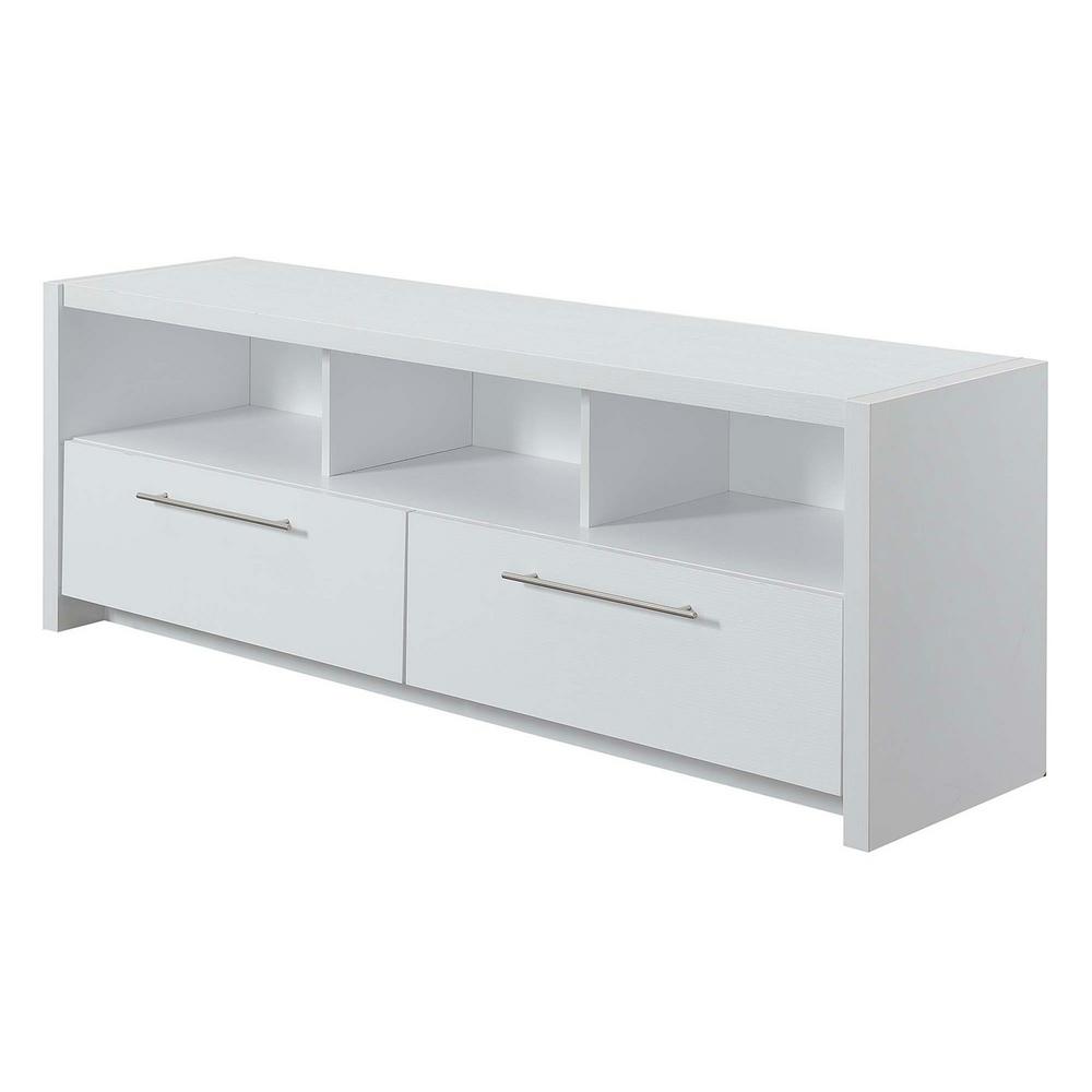 Convenience Concepts Newport Marbella White 60 In Tv Stand