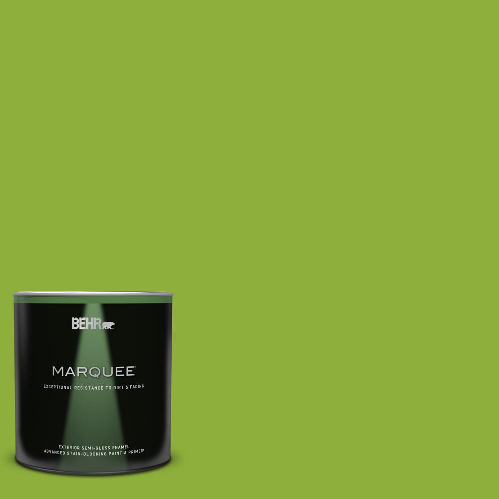 BEHR MARQUEE 1 qt. 420B6 New Green SemiGloss Enamel Exterior Paint