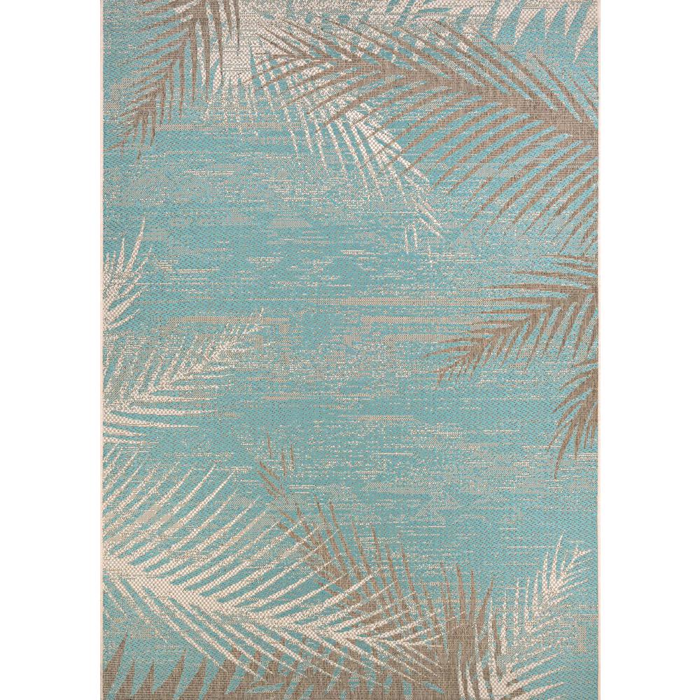 Couristan Monaco Tropical Palms Aqua 2 Ft X 4 Indoor Outdoor Couristan Monaco Tropical Palms Aqua 2 Ft X 4 Indoor Outdoor Area