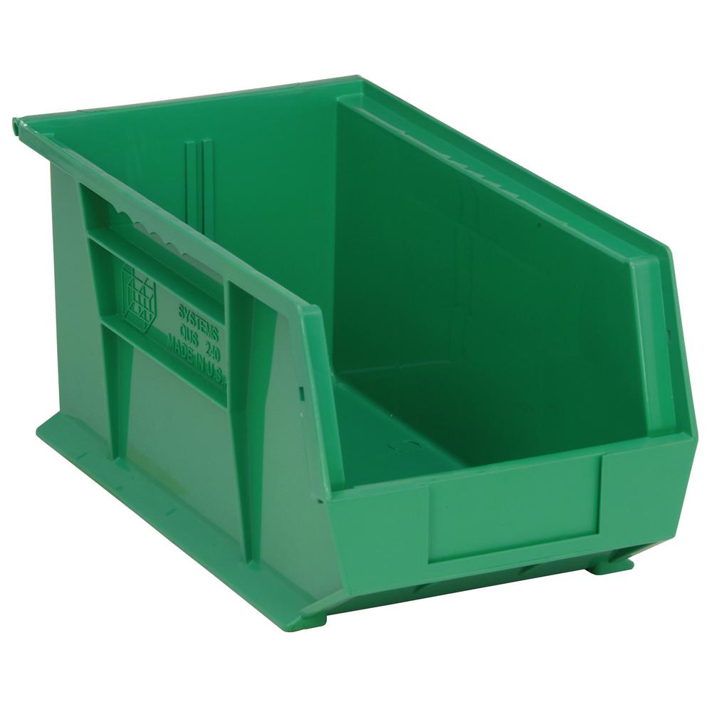 green storage boxes