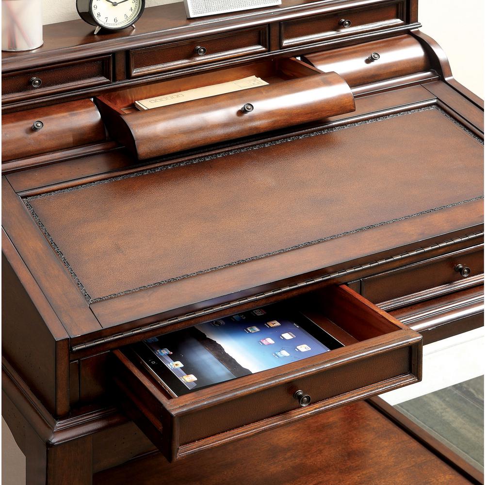 Furniture Of America Breston Cherry Secretary Desk With Fold Out